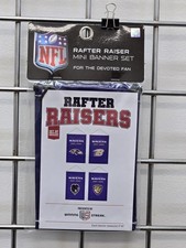 Baltimore Ravens 4PC Mini Banner Set Est 1996 Banners / Vintage Logo Banners NFL
