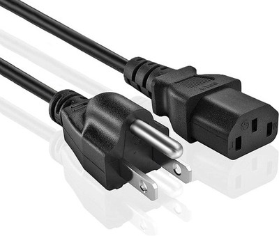 PC Power Cord 3 Prong AC Cable 6ft - IEC 320 C13 to NEMA 5-15P 18AWG 125V 10A