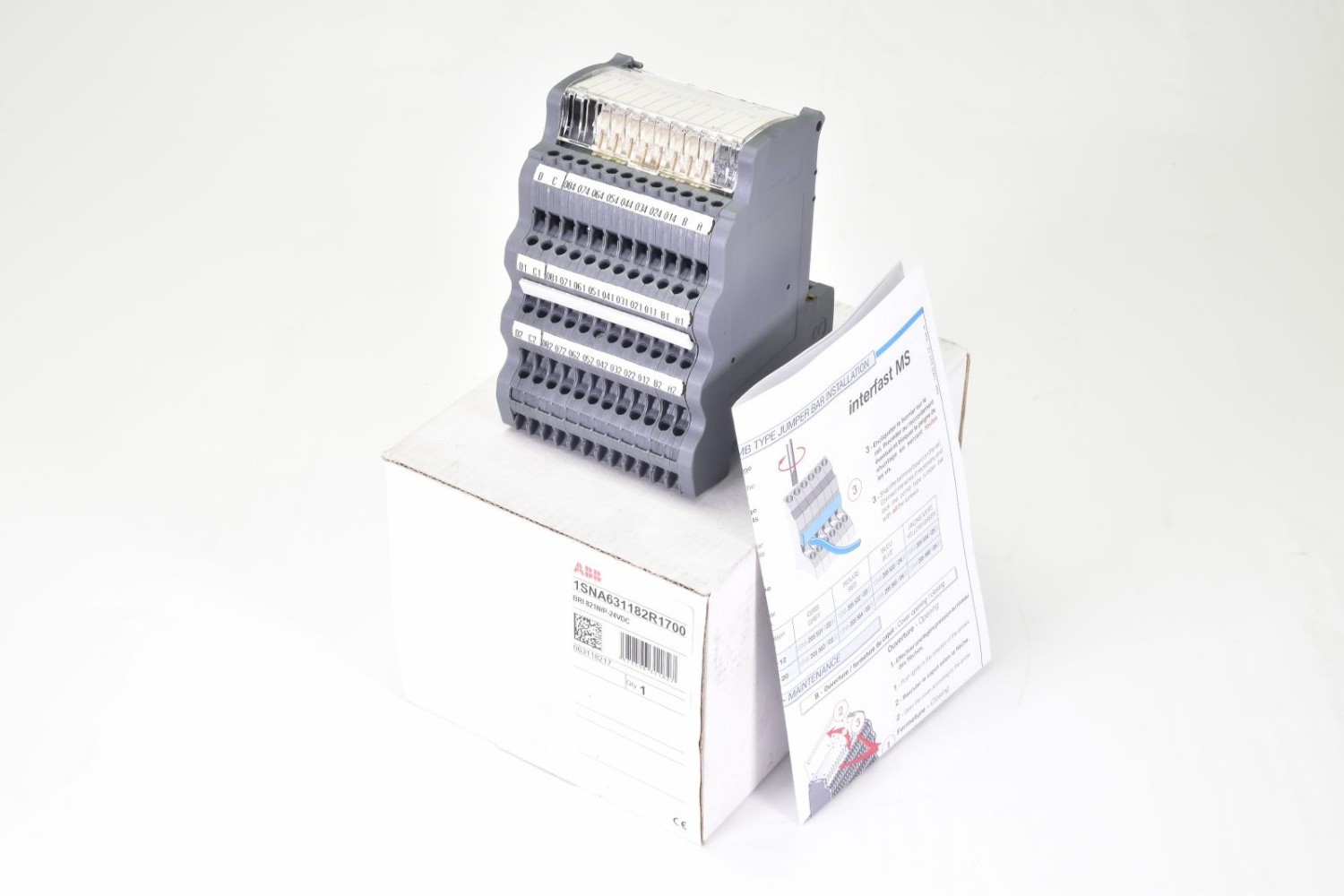 ABB 1SNA631182R1700, BRI 821N/P-24VDC, Relay interface module