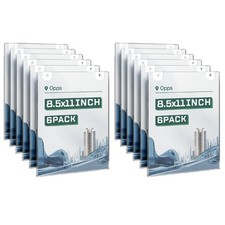 12 Pack Acrylic Wall Sign Holder 8.5 x 11, Plastic Picture Frames for Wall, C...