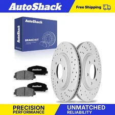 Front Drilled Slotted Brake Rotors Ceramic Pads for Nissan TITAN Armada V8