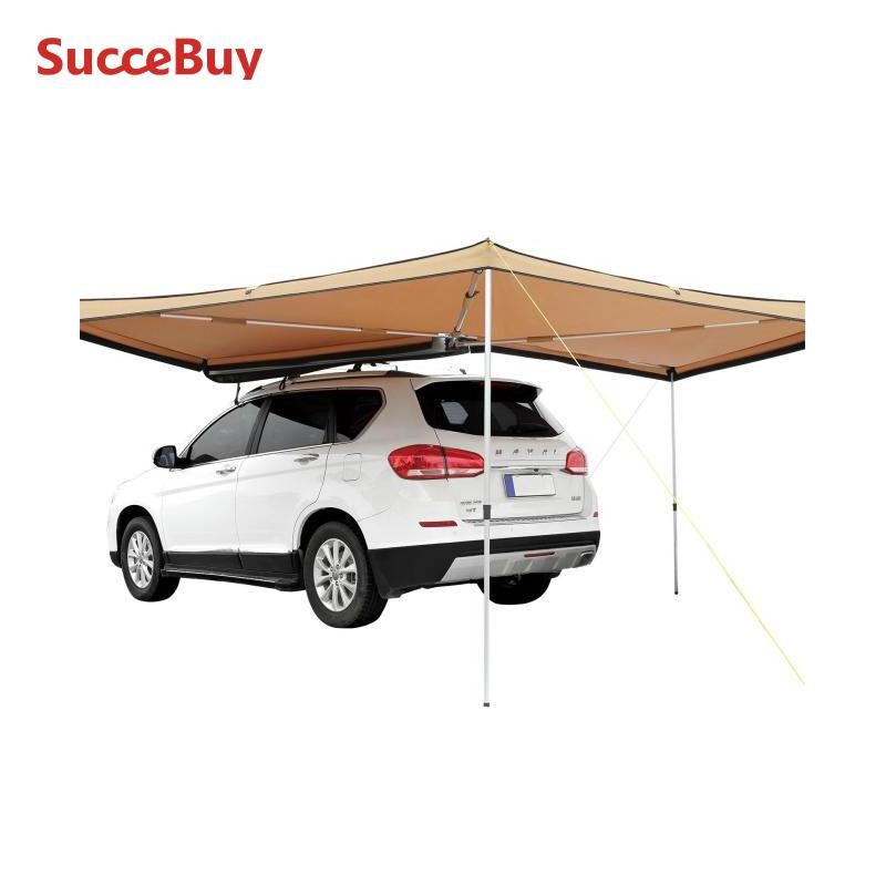 Auvent auto rétractable imperméable PU3000mm protection solaire UV5 bivouac
