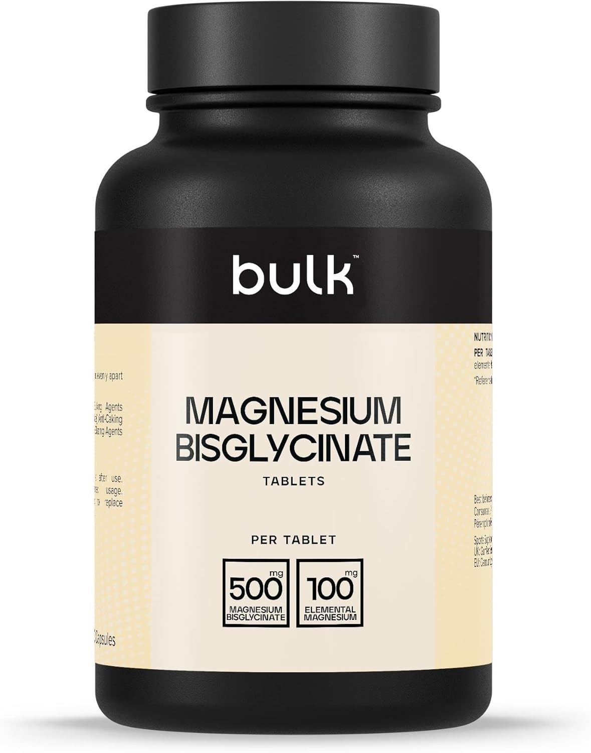 Bulk Magnesium Glycinate Bisglycinate Tablets, 500 mg, 180 tablets, high absorpt