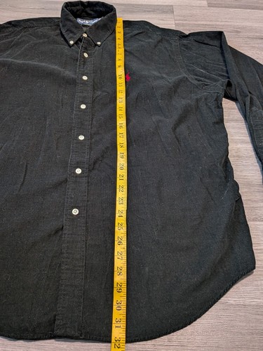 Vintage Ralph Lauren Herren schwarz Cord Langarm Blake Hemd Größe Large - Bild 4 von 7