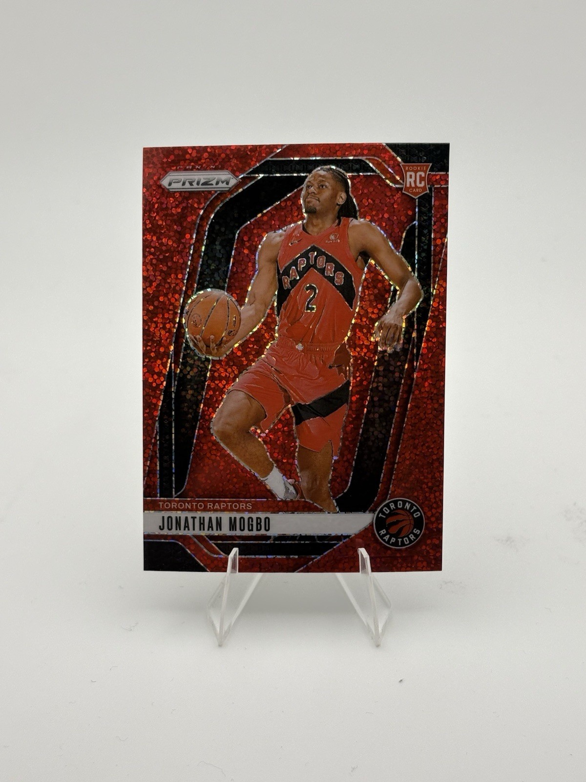 Jonathan Mogbo 2024-25 Panini Prizm Basketball Red Sparkle RC