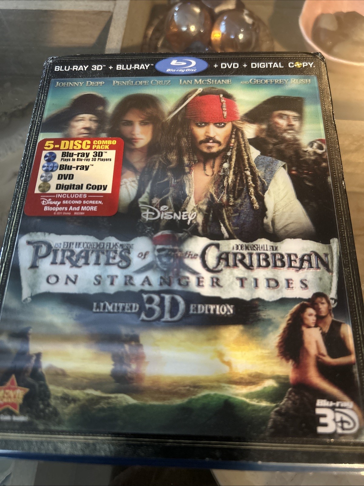 Pirates of the Caribbean: On Stranger Tides 3D 5-Disc Set Blu-ray DVD W ...