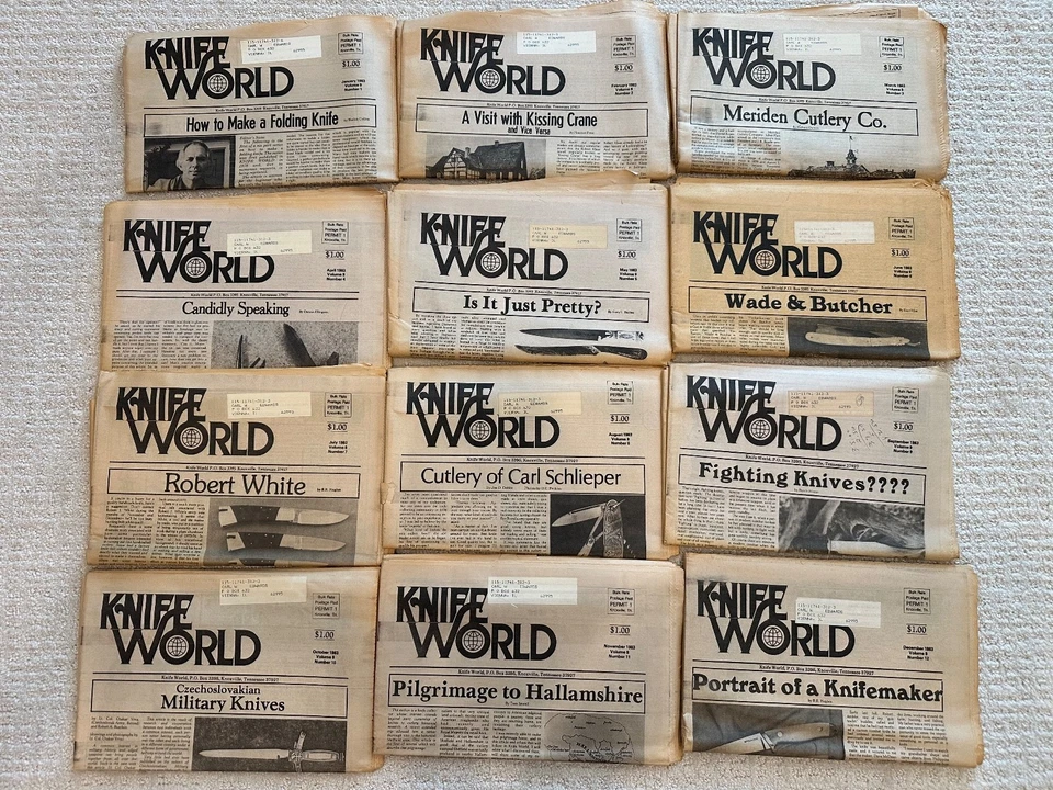 LOTE de 50+ EDICIONES Cuchillo Periódico Mundial 1981-2013 Revista De Colección Foto 4 de 4