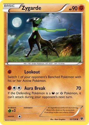 Zygarde (52)-Pokemon-52/124-XY - Fates Collide-Uncommon-NM-5ban Graphics
