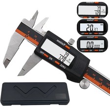 High Precision Digital Vernier Caliper USB-C Rechargeable 150mm/6&rdquo; IP54 LCD Tool