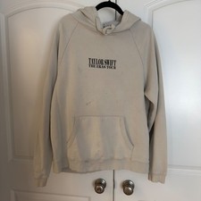 Taylor Swift The Eras Tour Beige Hoodie Graphic Pullover Merch Large