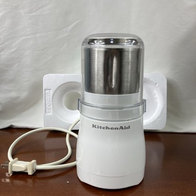 KitchenAid BCG100WH Blade Coffee Grinder White Compact & Efficient