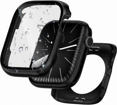 Metal Case with Screen Protector for Apple Watch Series 9 45mm, 360 Full Protect