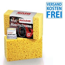 ALCLEAR 6080WS 2er Set Jumbo Auto Waschschwamm für Autopflege 18x12x6 cm