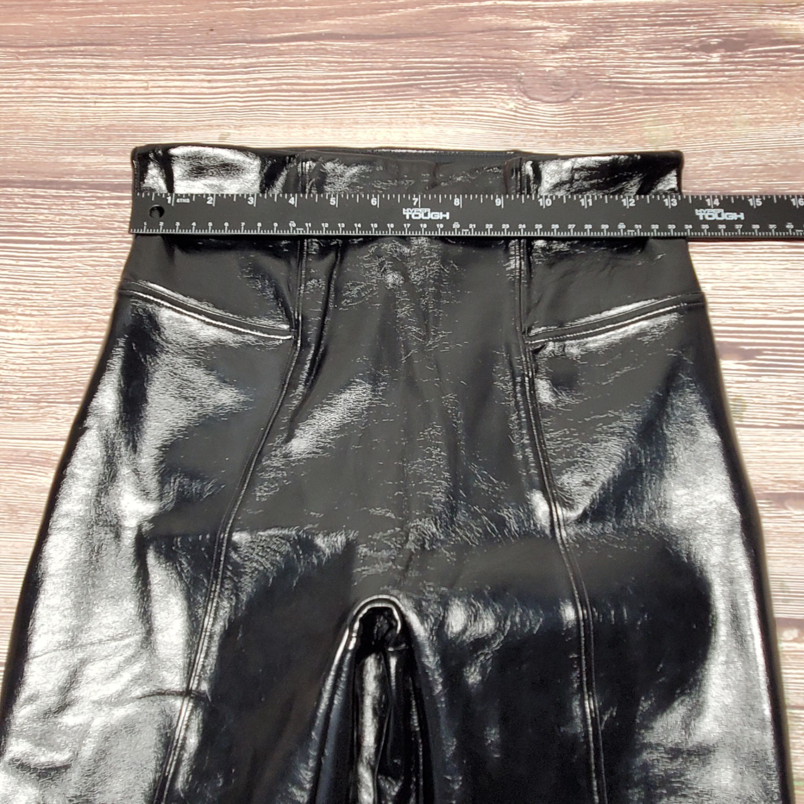 SPANX Womens Size Medium Solid Black Shiny Tapere… - image 3