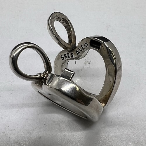 Pandora Sterling Silver Floating Heart Locket Charm Pendant 792111CZ - Picture 8 of 10