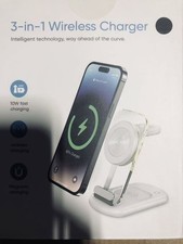 3 in 1 Magnetic Wireless Charger Foldable Charging Station Phone Watch Earbuds