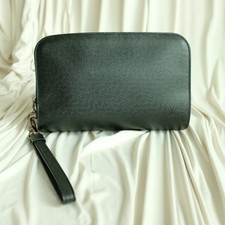 Louis Vuitton Taiga Pochette Baikal Clutch - Black Leather