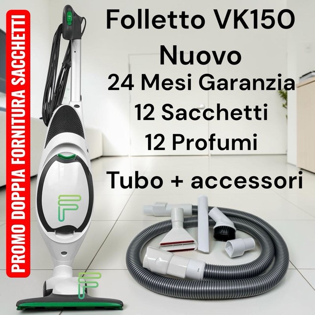 FOLLETTO VK150 NUOVO 24 MESI GARANZIA PREZZO PROMO 12SACCHETTI PROFUMI ACCESSORI