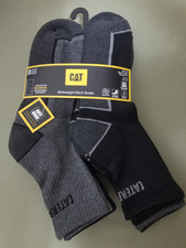 New Mens CAT Caterpillar 8 pair Mid Weight Cushioned Socks.