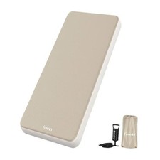 Beige 4" Drop Stitch Camping Air Mattress - Single Inflatable Pad