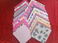 30-6"x6" Girls Assorted Scrabook Junk Journal Scrapbook Paper Lot