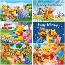 Winnie Puuh Cartoon Hintergrund Kindergeburtstag Party Deko Neugeborenes Baby Sh