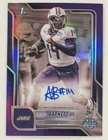 2025 Bowman Chrome University Football Purple Refractor Alonza Barnett III #BCA-AB