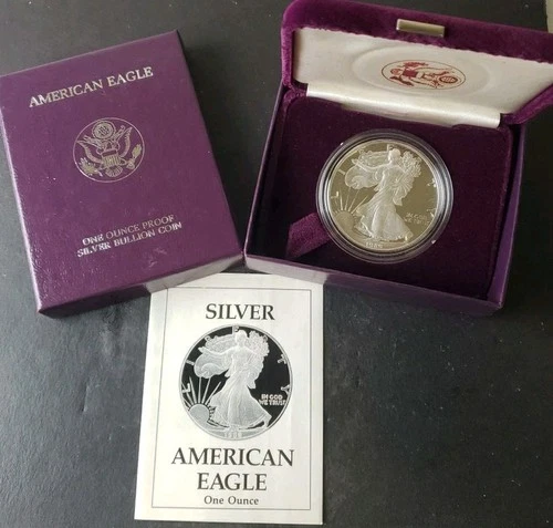 1989 S Proof $1 American Silver Eagle Dollar