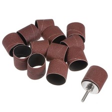 12Stk 1-1/2" Schleifh&uuml;lsen Schleifpapier Set 80 Grit mit 1" Trommel Dorne