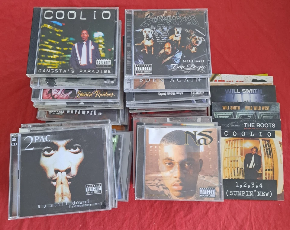 CD Hip-Hop [Lot 32 Albums + 9 Singles] NAS Snoop Dogg Eminem 2 Pac Cypress *JRF - Photo 3/3