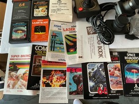 Atari CX-2600 Video Game System Console 2 Paddles Joysticks 12 Games w/ Box