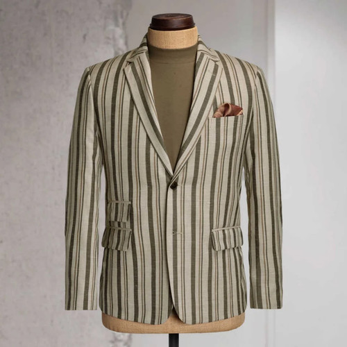 Fashion 2 Pieces Pinstripe Men Suits Jacket+Pant Custom Made Formal Wedding - Picture 7 of 16