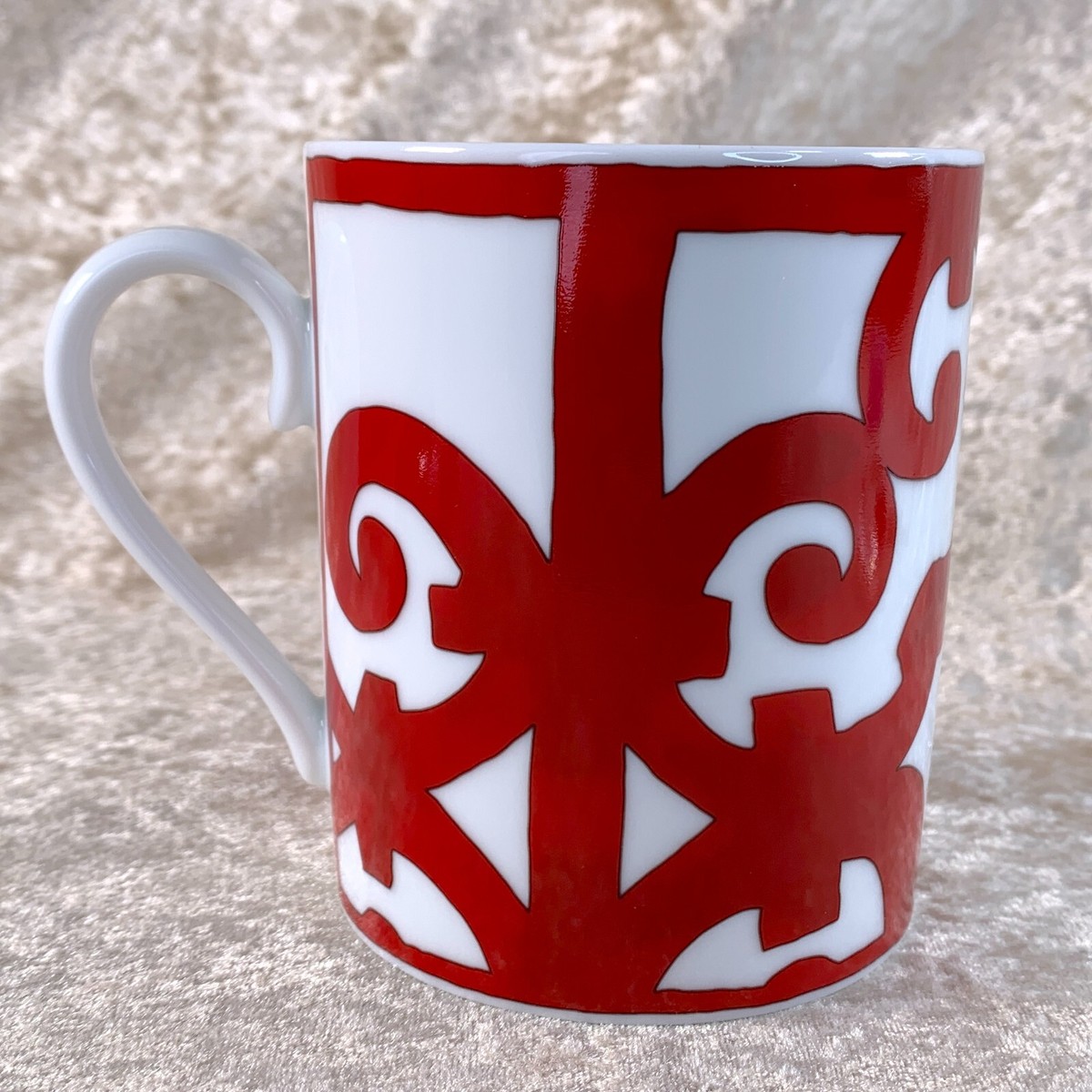 Hermes Mug Cup Balcon du Guadalquivir Red Porcelain Tableware w