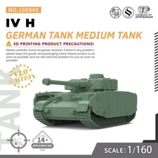 1/160 Military Model Kit German Tank IV HMedium Tank
