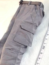 A5-5-1 1/6 Scale Male Soldier Grey Overalls Pants with Belt Model for 12" Figure