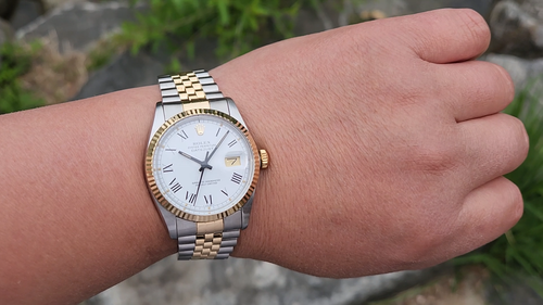 Vintage Rolex Datejust 16013 Cal 3035 Automatic Men`s Buckley Dial Date Watch - Video 1 of 1