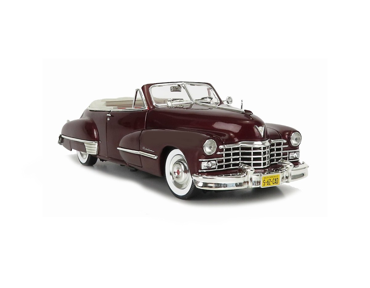 1947 CADILLAC SERIES 62 CABRIOLET CONVER BURGUNDY 1:18 SCALE