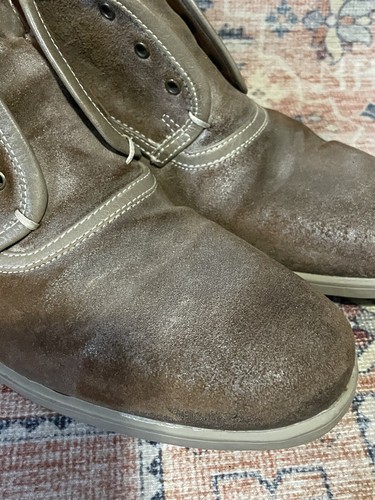 Stivali Chukka John Varvatos Dylan senza pizzo 10 da uomo marrone pelle scamosciata suola Vibram classici - Foto 14 di 15
