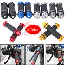 7/8" MOTORCYCLE BIKE HANDLEBAR HAND GRIP COMFORT RUBBER GEL CNC ALUMINUM BAR END