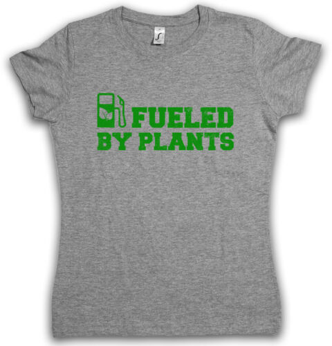 T-shirt donna FUELED BY PLANTS vegana vegetariana cibo - Foto 1 di 1