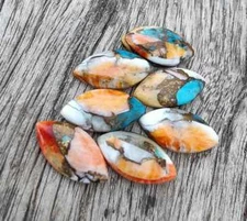 Natural Oyster Turquoise Marquise Shape Cabochon Loose Gemstones AAA Quality