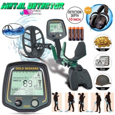 Detector de Metales Profesional con Bobina y Auriculares Impermeables
