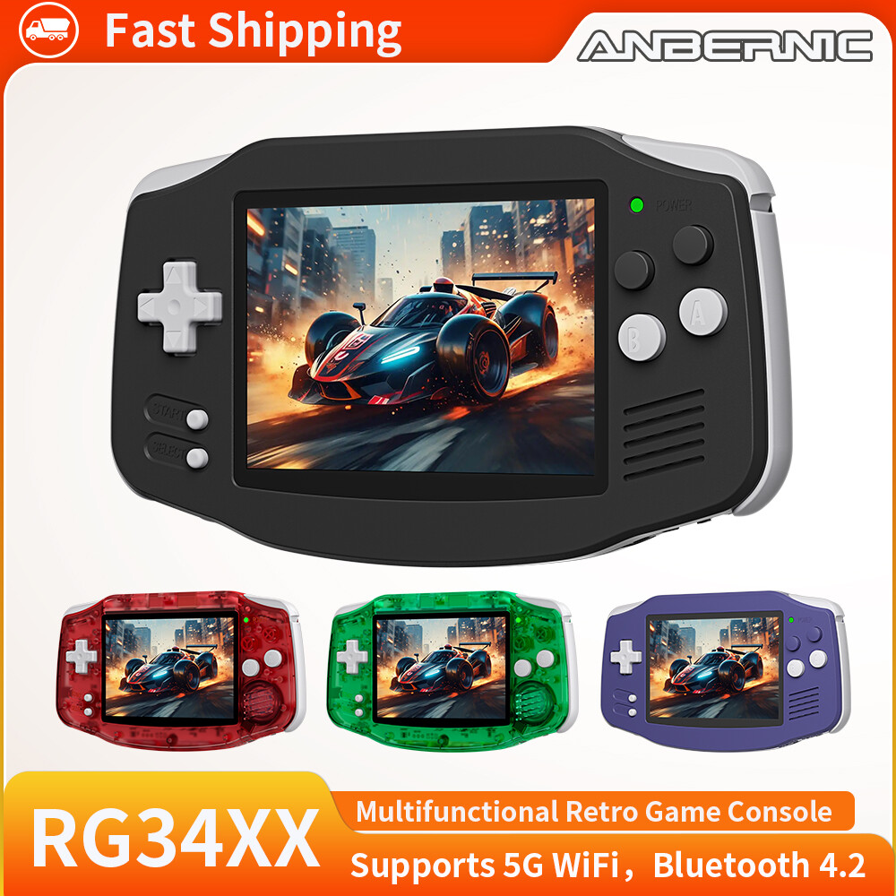 【未使用】ANBERNIC RG 34XX ブラック ANBERNIC RG 34XX Handheld Game Console 3.4' Linux 64-bit