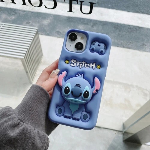 Cartoon Stitch Pop UP Stand Soft Silicone Cover Case For iPhone 12 13 14 15 Pro - 第 8/14 張圖片