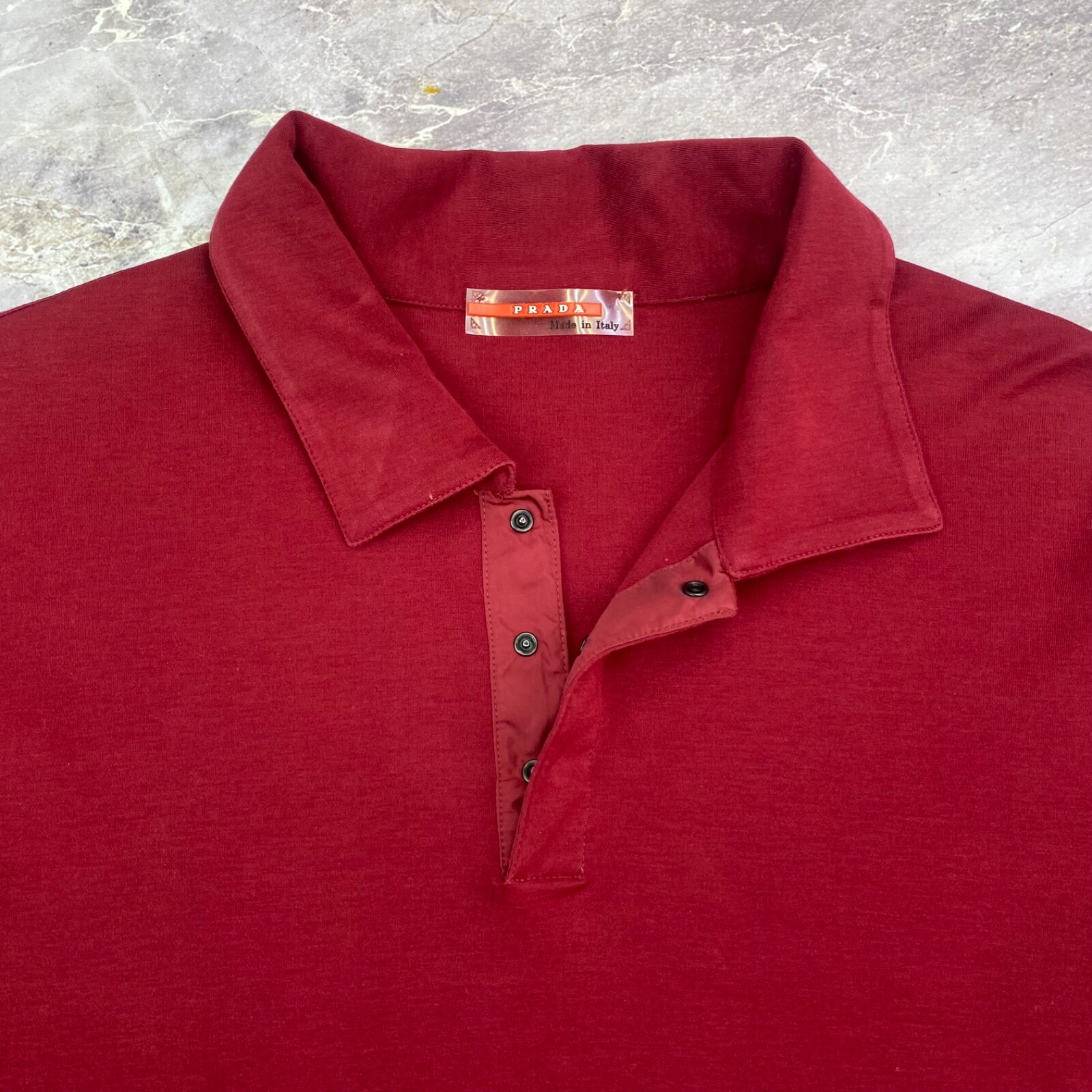 Prada Polo Red Label T shirt Red Tab Logo Mens L Luxury Old money thumbnail 19
