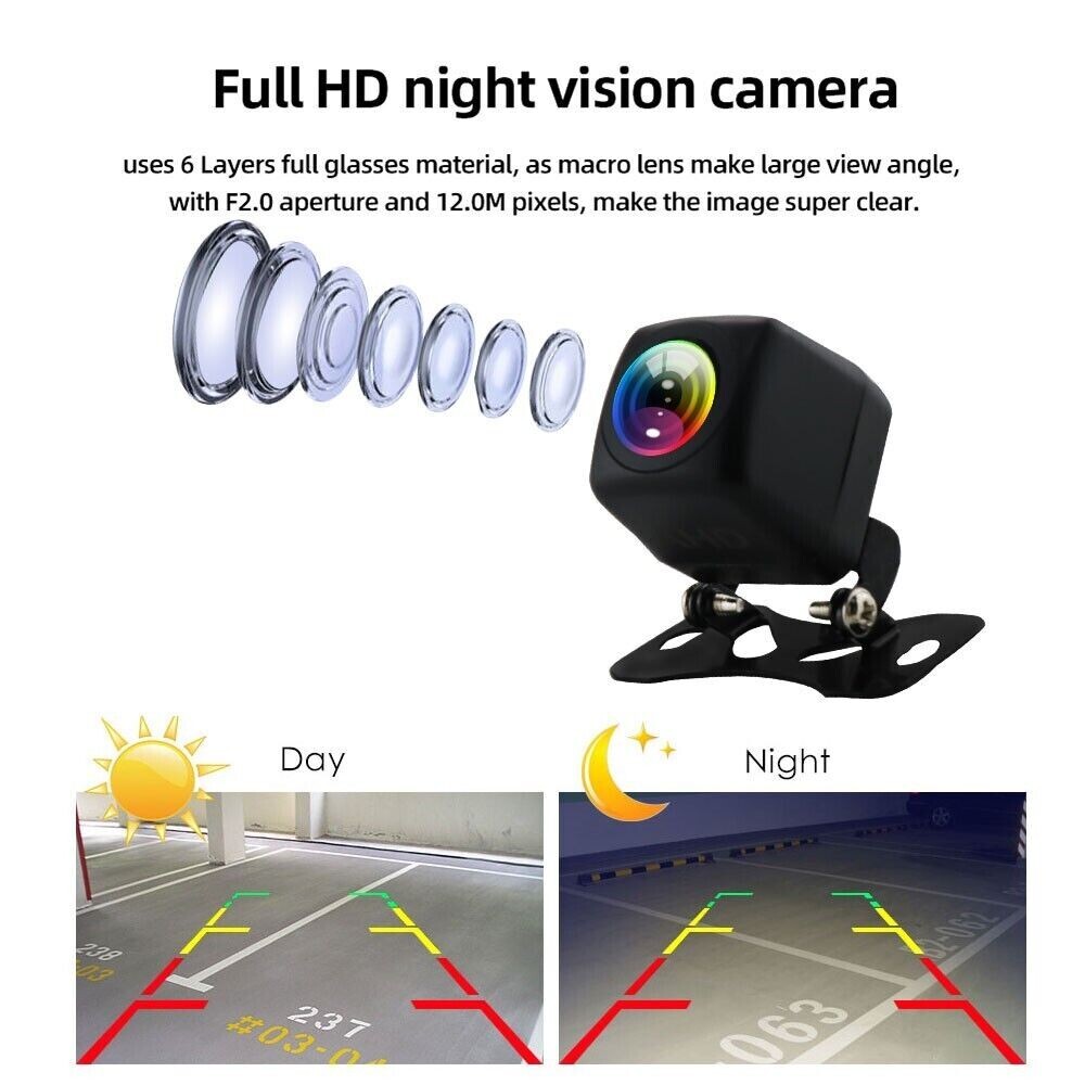 720P AHD Car Backup Camera Waterproof Car Rear View Night Vision ...
