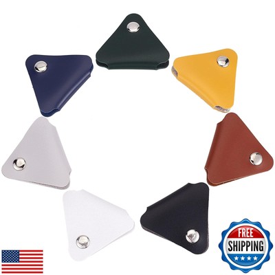 ORGECRAFT 7PCS 7 Colors Leather Cord Organizer Keeper Cable Clips USB Holder 