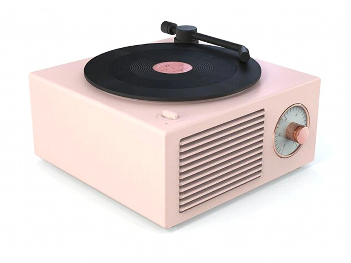 Cylo Mini Retro Record Player Portable BlueTooth Speaker w/Spinning Vinyl  NIB