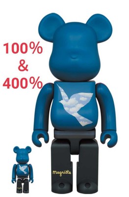 BE@RBRICK BearBrick René Magritte 1965 100％ & 400% Rene Magritte 
