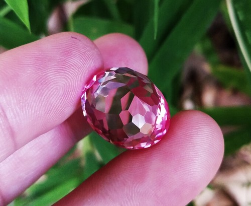 18.5x16mm. 23.50Ct. EXCELLENT OVAL PADPARADSCHA PINK SAPPHIRE TOP COLOR AAA+++ - Picture 9 of 9